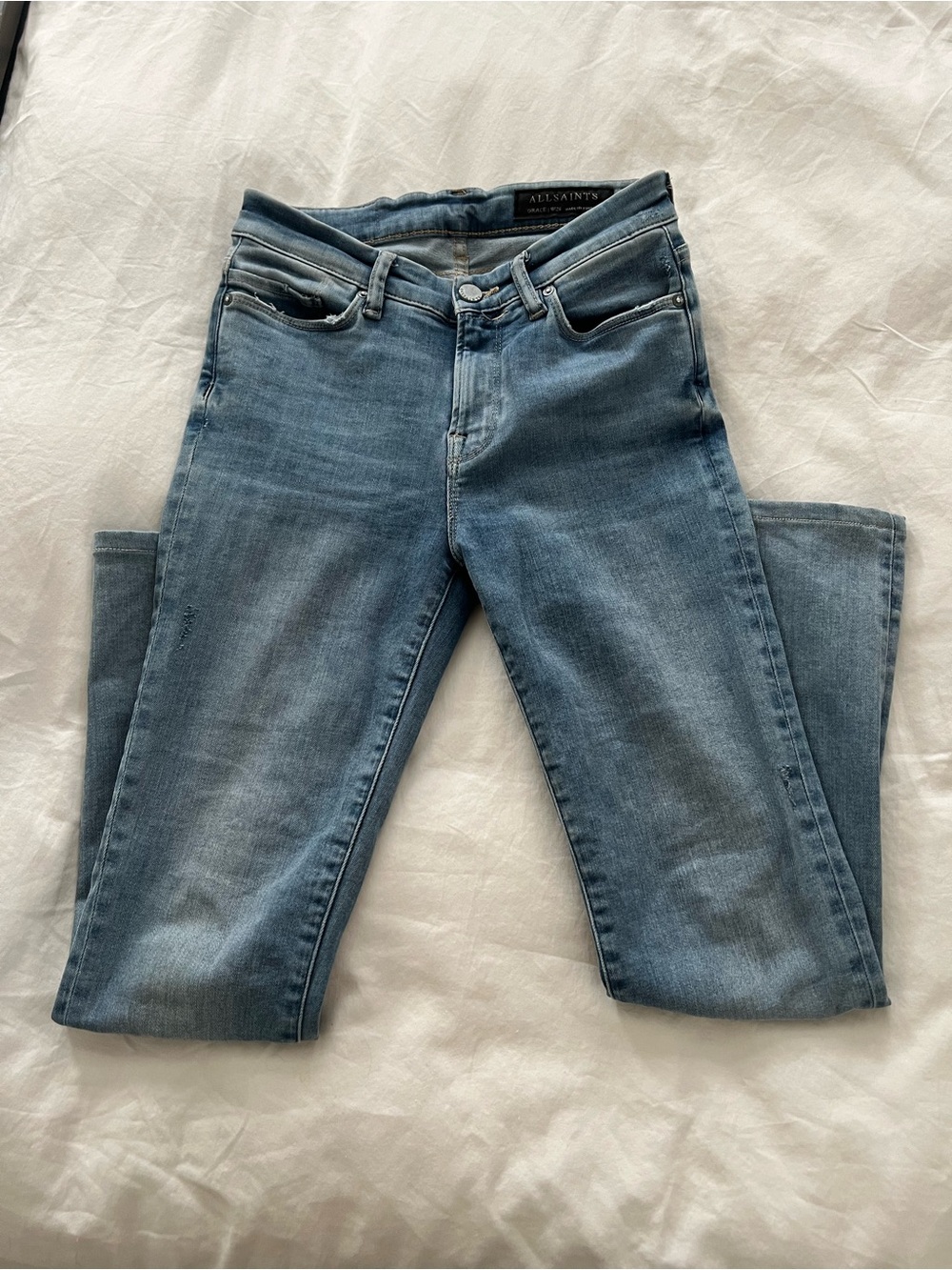 All Saints Light Blue Skinny Jeans